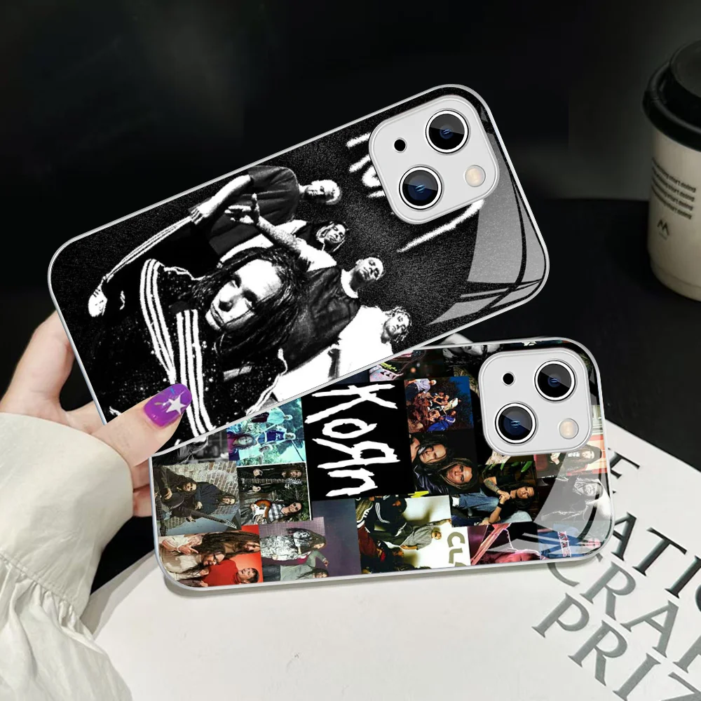 

K-korn Music Hot Band Phone Case For IPhone 14 13 12 Mini 11 Pro XS Max X XR 14 Plus Tempered Glass Cover