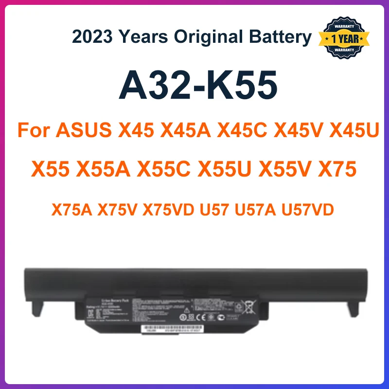 A32-K55 Аккумулятор для ноутбука ASUS X45 X45A X45C X45V X45U X55 X55A X55C X55U X55V X75 X75A X75V X75VD U57 U57A U57VD