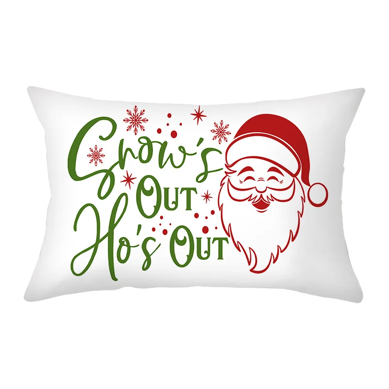 2023 Christmas Decor Cushion Cover 30x50 cm Rectangular Pillowcase Christmast Eve Home Decoration Red Pillowslip Pillow Cover