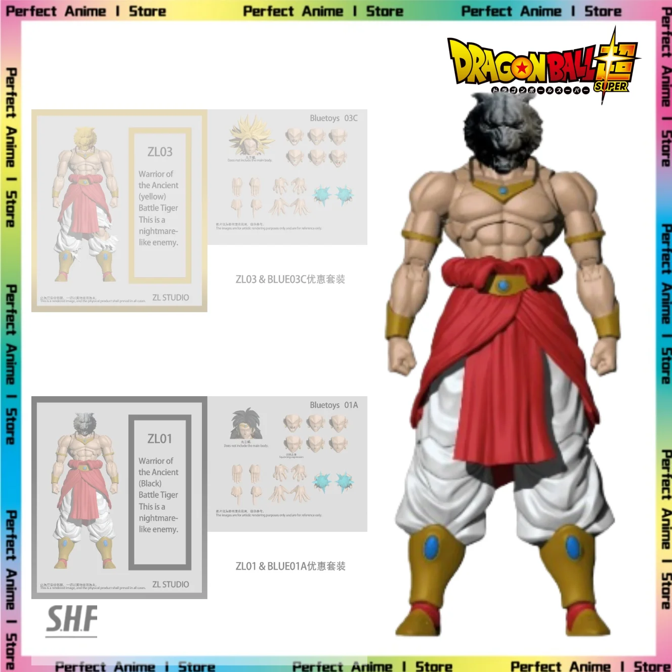 

Предпродажа ZL STUDIO ZL01/3 Ancient Tiger Warrior, Nightmare Enemy, Broly, Action Doll, Подарочная коллекция