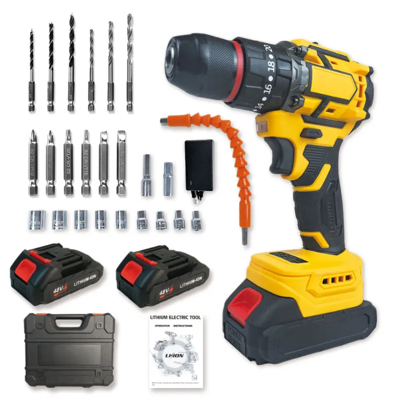

Cordless Drill 21v Drilling Machine Set Power Tool Set Screwdriver Impact Drill