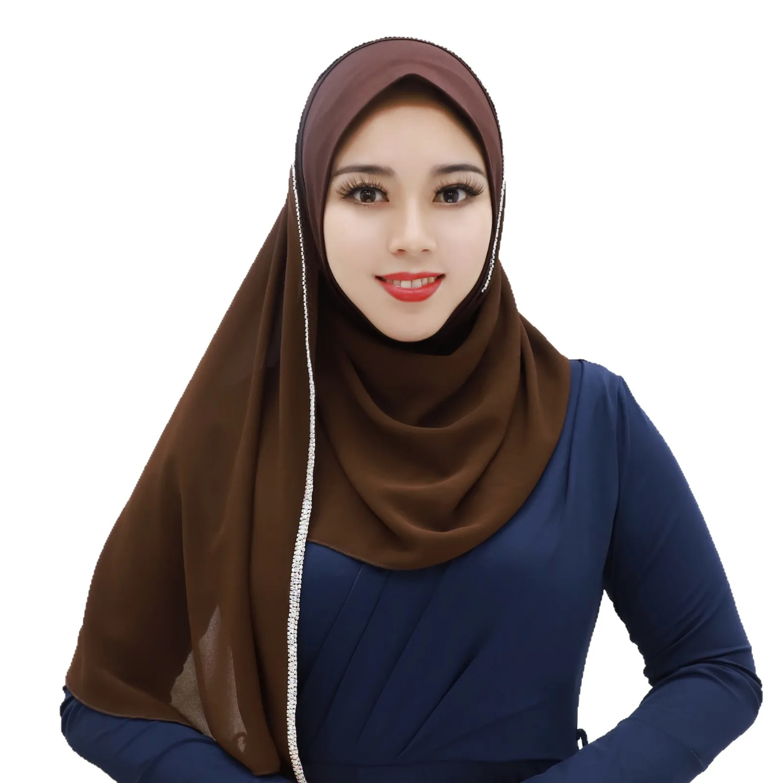 

One Piece Amira Instant Scarf Chiffon Hijab Muslim Women Headscarf Niqab Islam Prayer Hijabs Pull On Ready Made To Wear Headwrap
