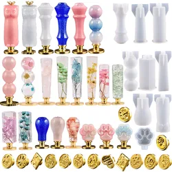 DIY Fire Paint Seal Handle Epoxy Resin Mold Universal Handle for Envelope Wax Seal Mirror Silicone Mould Home Decoration