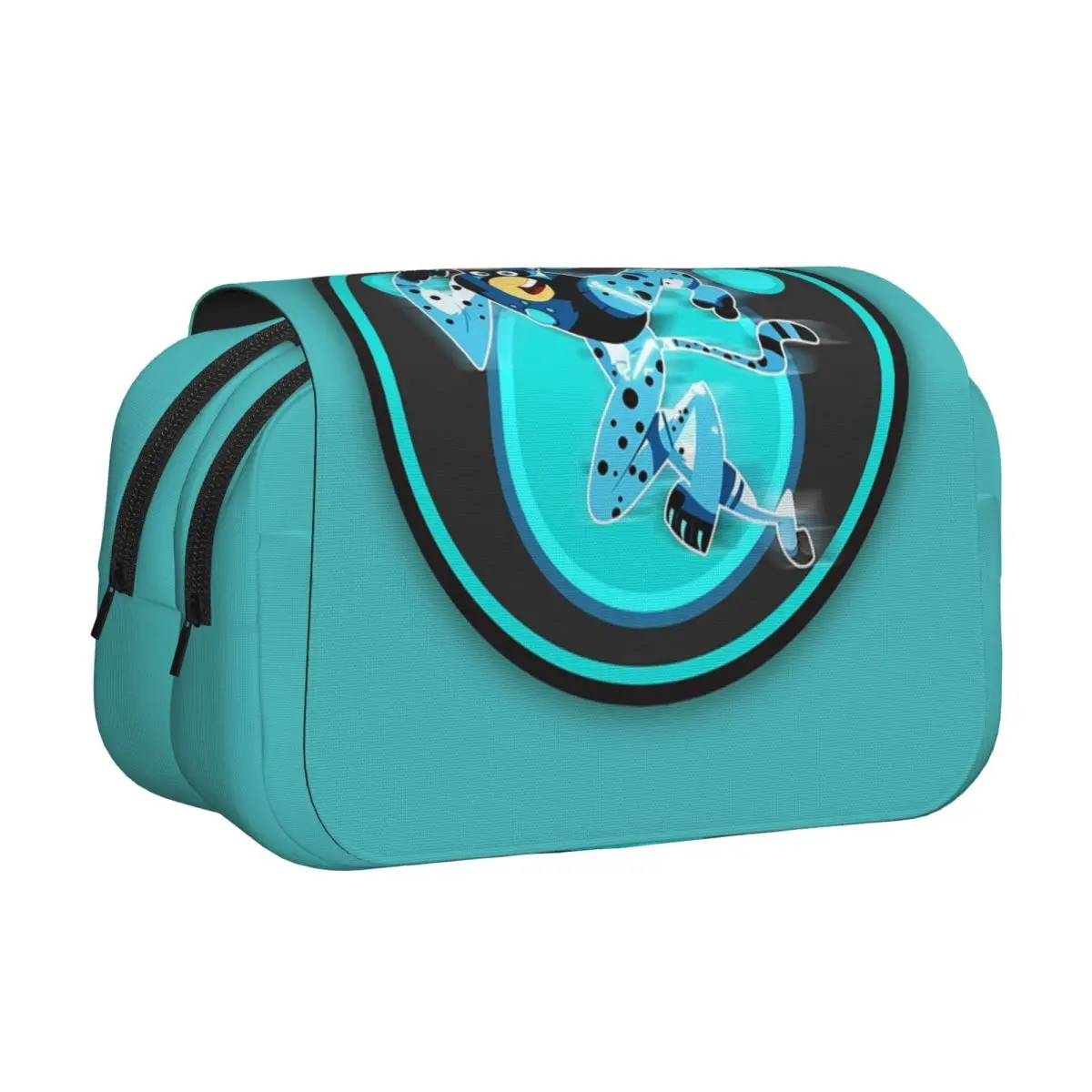 Wild Kratts Blue Color Pencil Case Pen Holder Hard Shell Leather Large Capacity Pen Box Pencil Bag for Boys Girls Gifts