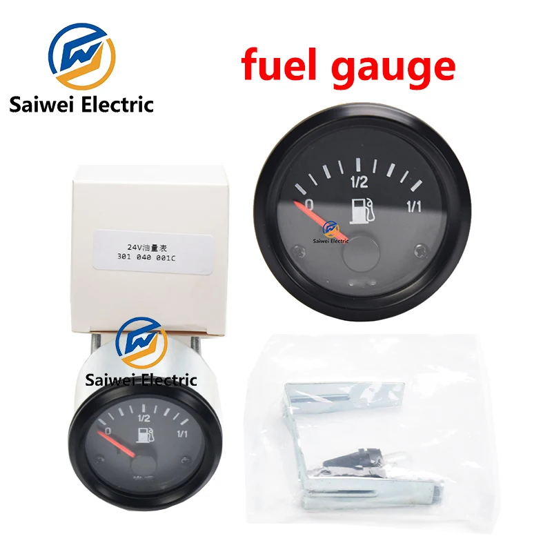 Generator Parts 12V 24V Fuel Gauge Meter Diesel Genset Excavator Accessories