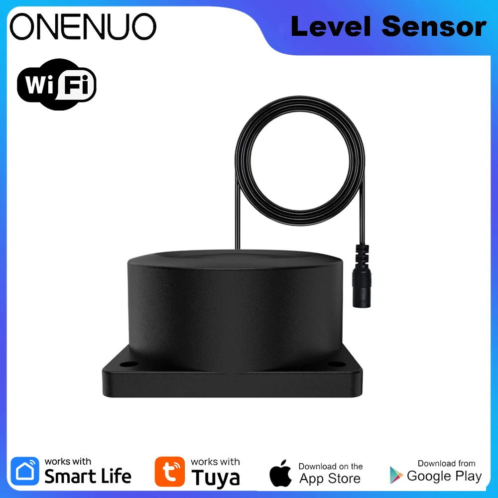 Tuya Wifi Level Sensor Smart Life APP Alert Wireless Level Water Fuel Liquid Level Alarm Indicator Remote Water Level Sensor