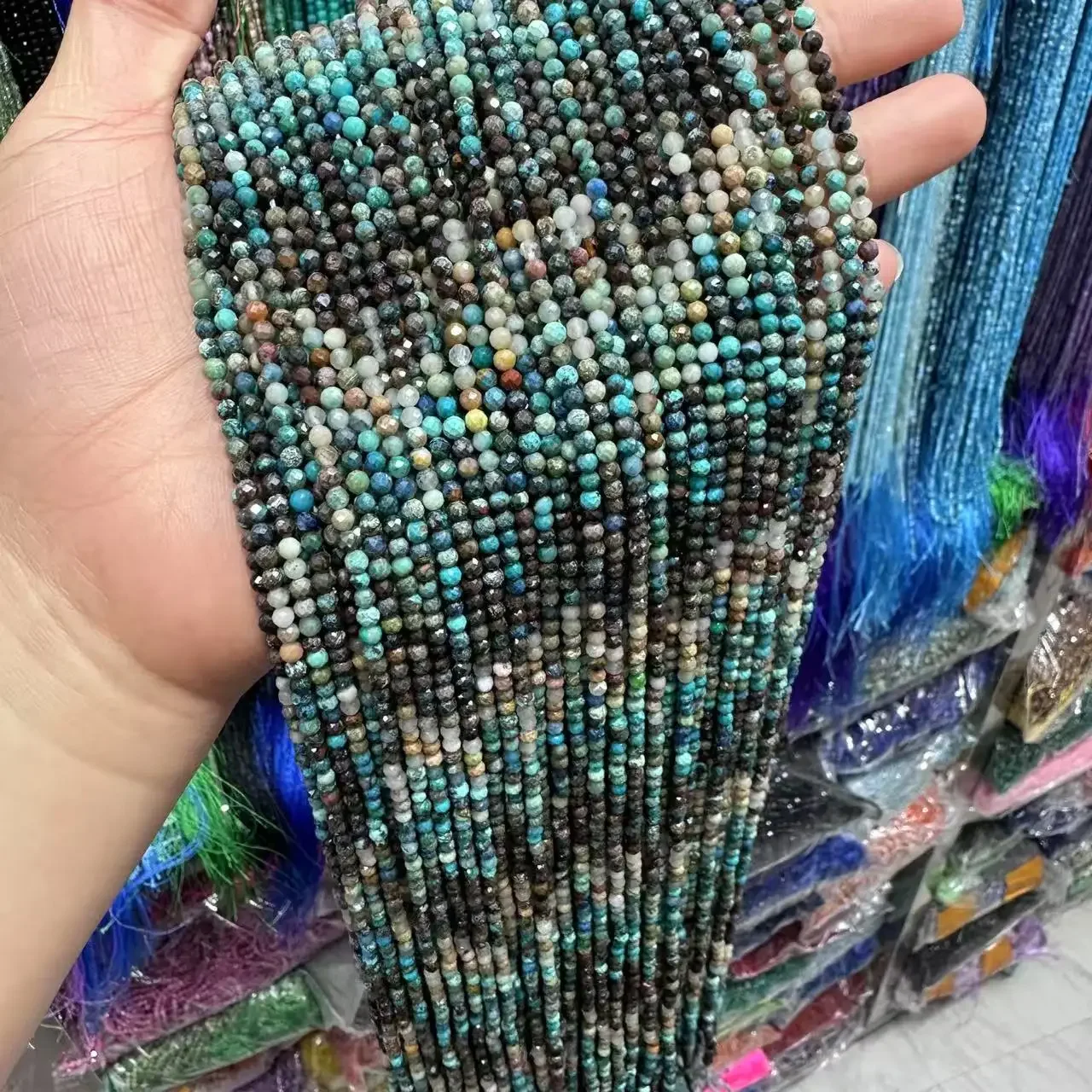 

Оптовая продажа, натуральный хризоколла, малахит, 3 мм, граненые круглые свободные бусины, изготовление браслетов «сделай сам», ожерелье для изготовления ювелирных изделий, аксессуары