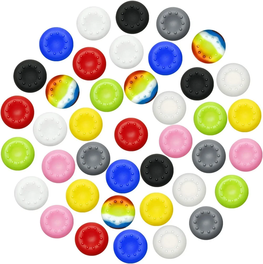 

500Pcs Rubber Silicone Cap Thumbstick Thumb Stick Analog Cover Case Skin Joystick Grip Grips For PS4 PS3 PS2 XBOX One/360