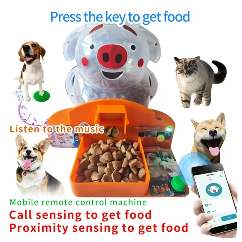 Leak Food Dog Training IQ Automatic Feeder Smart Dispenser Bluetooth Control Sensor Output  Treats  Bowl Pets accessories