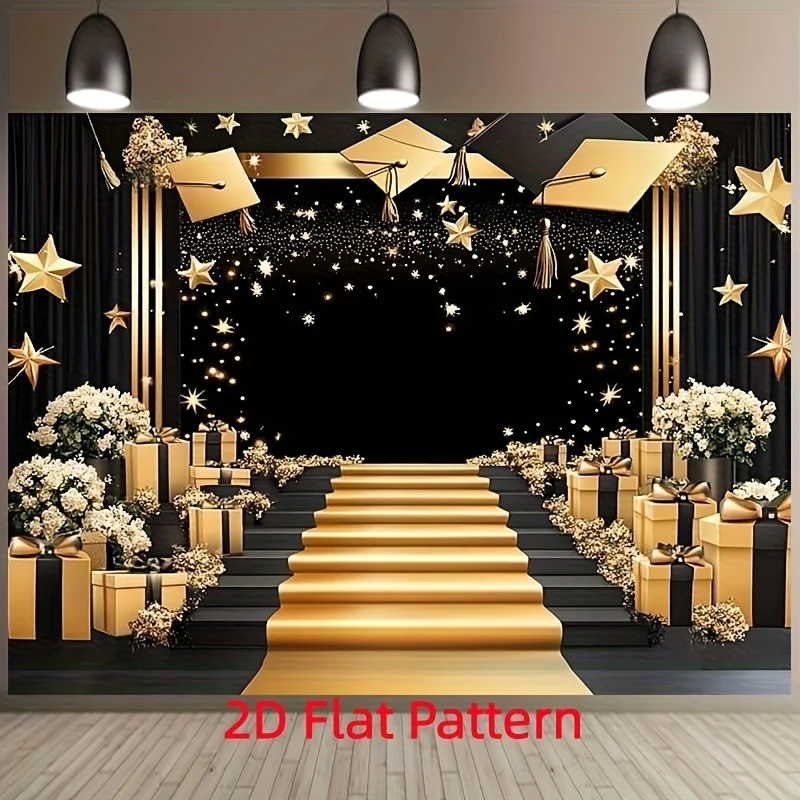 VIKAMA Graduation Banner Class of 2026 Photo Backdrop Congrats Grad Party Decor Indoor Outdoor Wall Hanging Sign Cloth