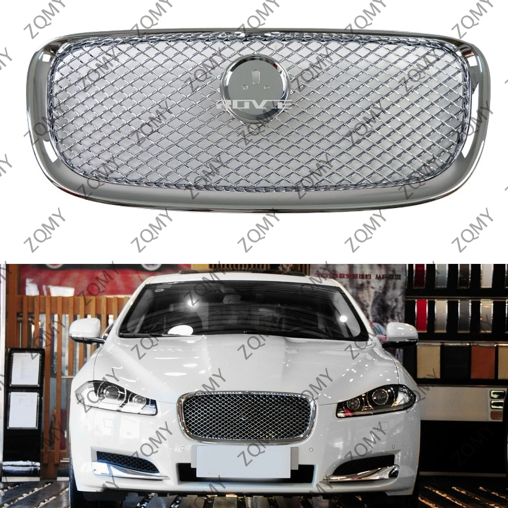 

Car Front Racing Grille Upper Mesh Grille Accessories For Jaguar XF XFR X250 2012 2013 2014 2015