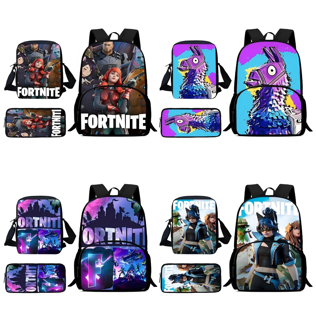 

Classic Game Fortnites Child Backpacks Shoulder Bag Pencil Case Pupil Large Capacity School Bags for Boys Girls Best Gift