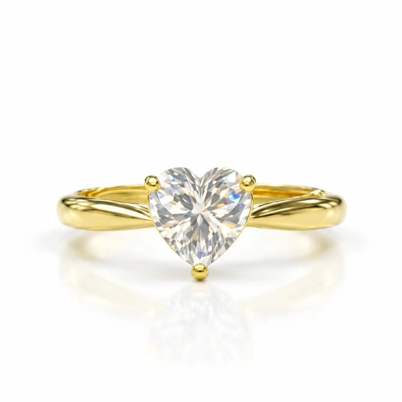 A 925 Sterling Silver 1-Carat/1.5-Carat Heart-Shaped Moissanite Women's Ring, Perfect for A Date or as A Gift.
