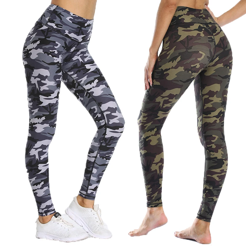 Camouflage Gym Leggings Women Casual Skinny Stretch High Waist  Leggings Women Exercise Activewear