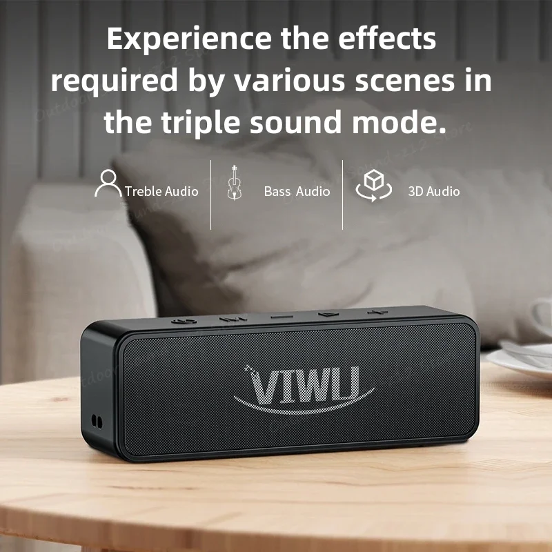 ลำโพงบลูทูธไร้สายแบบพกพา V35 TWS 30W กันน้ำเครื่องเล่นเสียง IPX6ลำโพงซาวด์บาร์