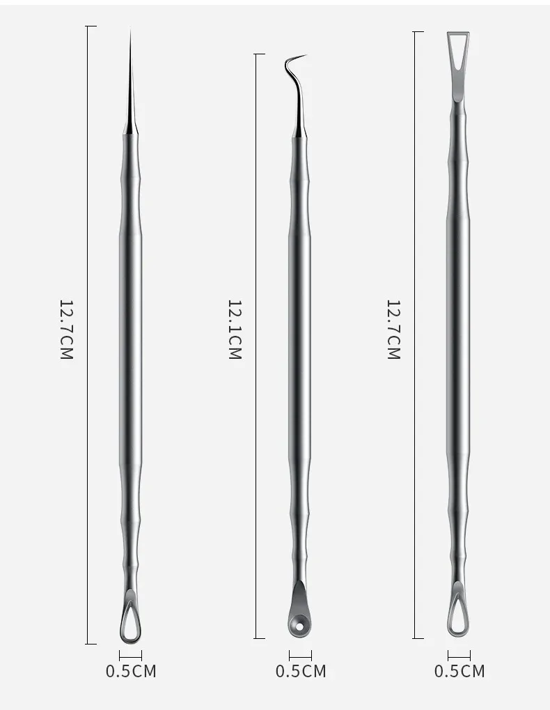 جديد 1 قطعة الألمانية فائقة غرامة خلية البثور البثرة الرؤوس البيضاء كليب صالون تجميل خاص إزالة حب الشباب جزيئات الدهون إبرة أداة #6