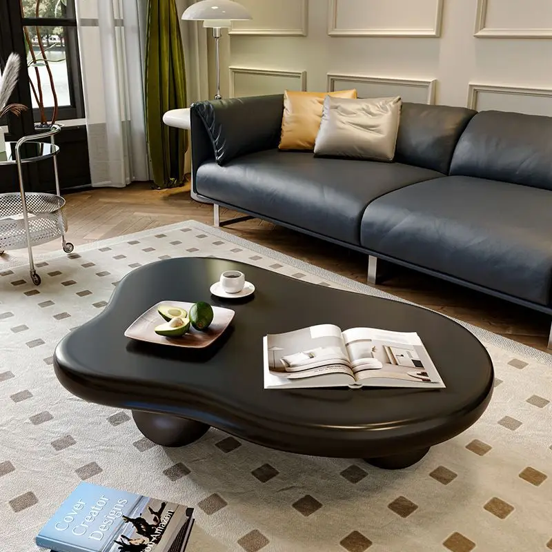 Creative French light luxury cloud coffee table modern simple and minimalist small apartment irregular coffee table designer