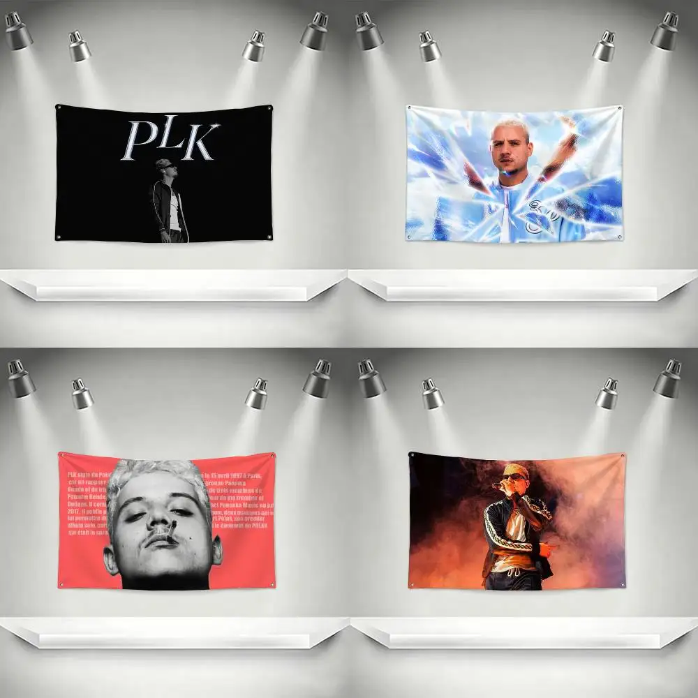 French Rapper PLK  Flag Suitable For Party Club Outdoor Interior Wall Decoration Banner Fans Gift