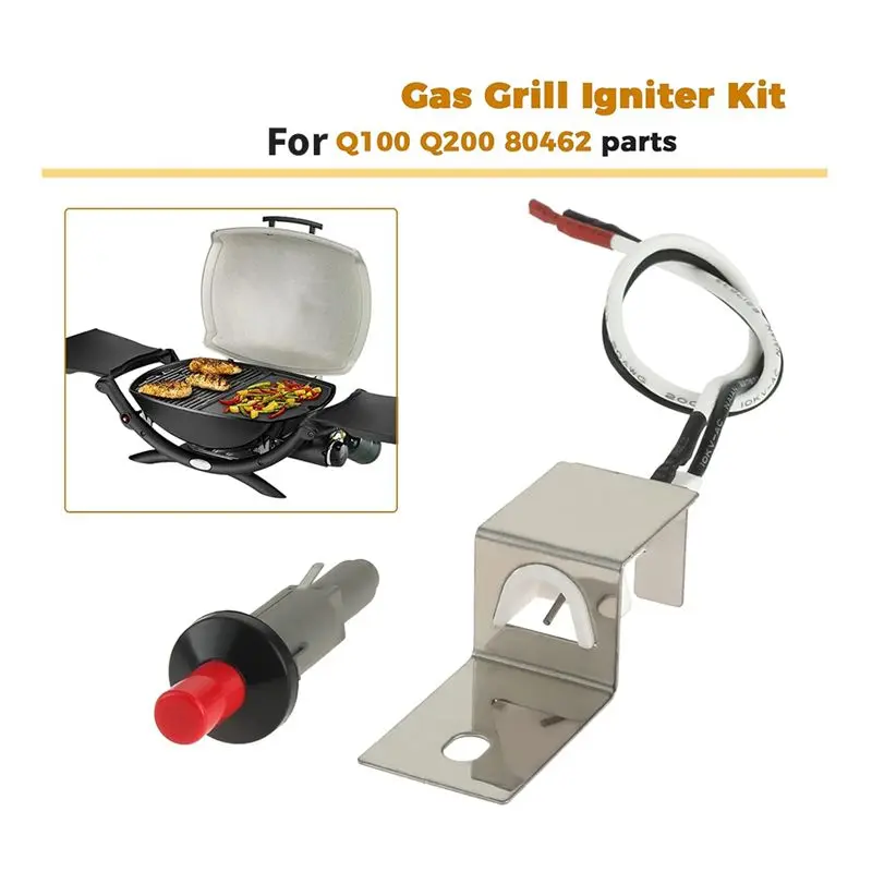 VEHO-Gas Grill Piezo Igniter Assembly Piezo Spark Igniter Ignition For Weber 80462 Q100 Q200 Piezoelectric Pulse Ignition