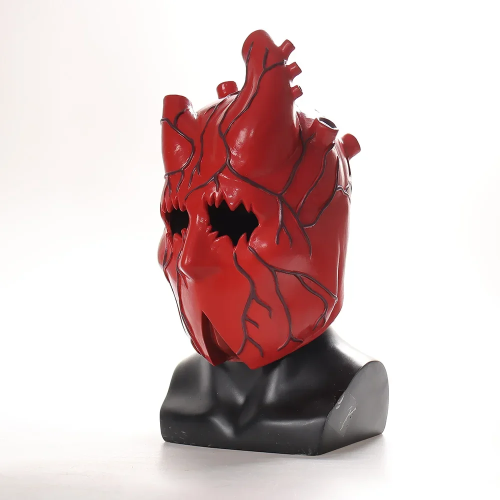 อะนิเมะ Dorohedoro Shin หน้ากากสีแดงรูปหัวใจยางชุดคอสเพลย์ผู้หญิงน่ากลัวหมวกแฟนซีผู้ใหญ่ใช้ได้ทั้งชายและหญิงอุปกรณ์ตกแต่งฮาโลวีน