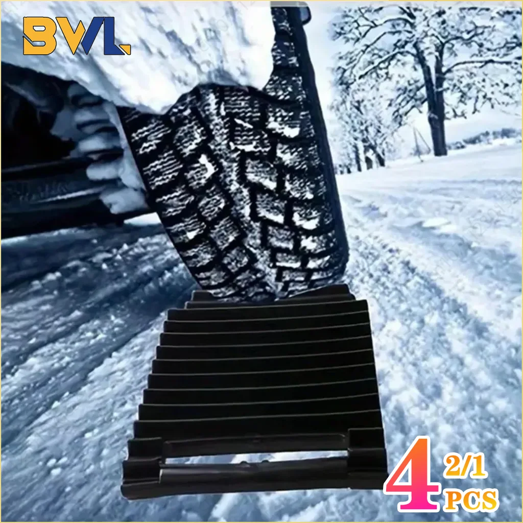 Universal Car Tire Traction Mat Portable Anti Skid Wheel Pad Ladder for Snow Ice Emergency Non Slip Tire Grip Plate for Vehicles