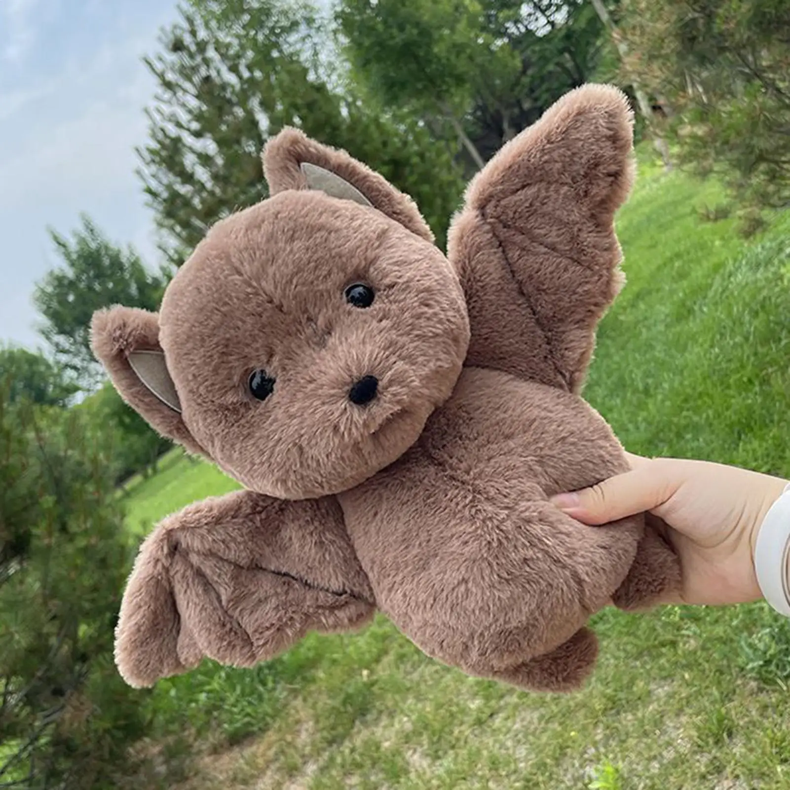 

Halloween Bat Plush Pillow Cute Bat Stuffed Animal Doll Collectible Decor for Kids Room Nursery Desk Shelf Seasonal Gift