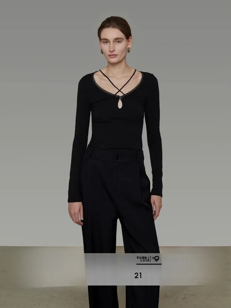 

Новинка! Модный женский вязаный свитер с круглым вырезом и длинными рукавами, приталенный крой, весна 2026, офисный стиль.