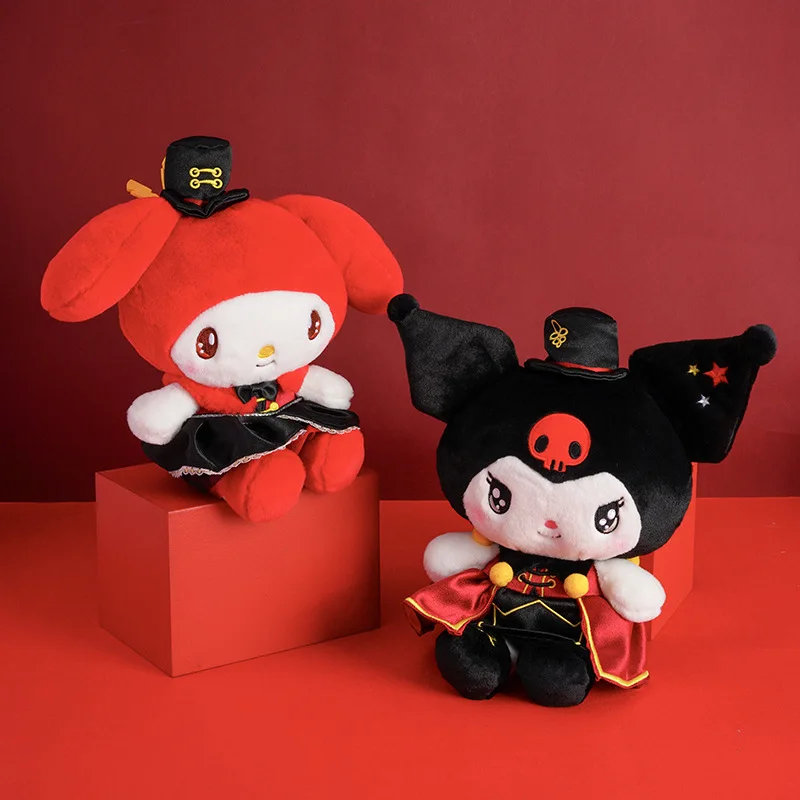 Quente kawaii kuromi minha melodia hellokts cinnamoroll brinquedos de pelúcia broadway anime preto ouro série plushie dos desenhos animados boneca de pelúcia presentes