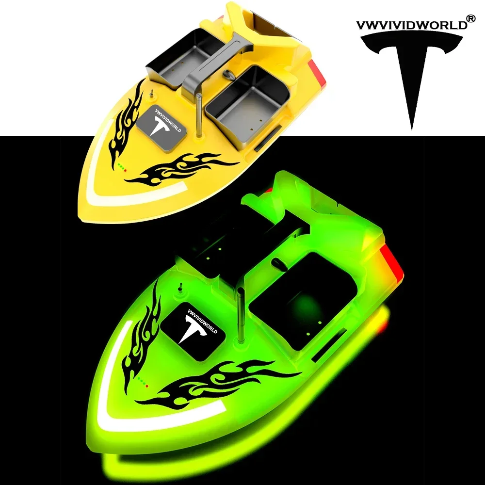 VWVIVIDWORLD Brand,2024,GPS Fishing Bait Boat,500m Control/Fish Finder/Automatic Cruise/Return/Route Correction,RC Bait Boat