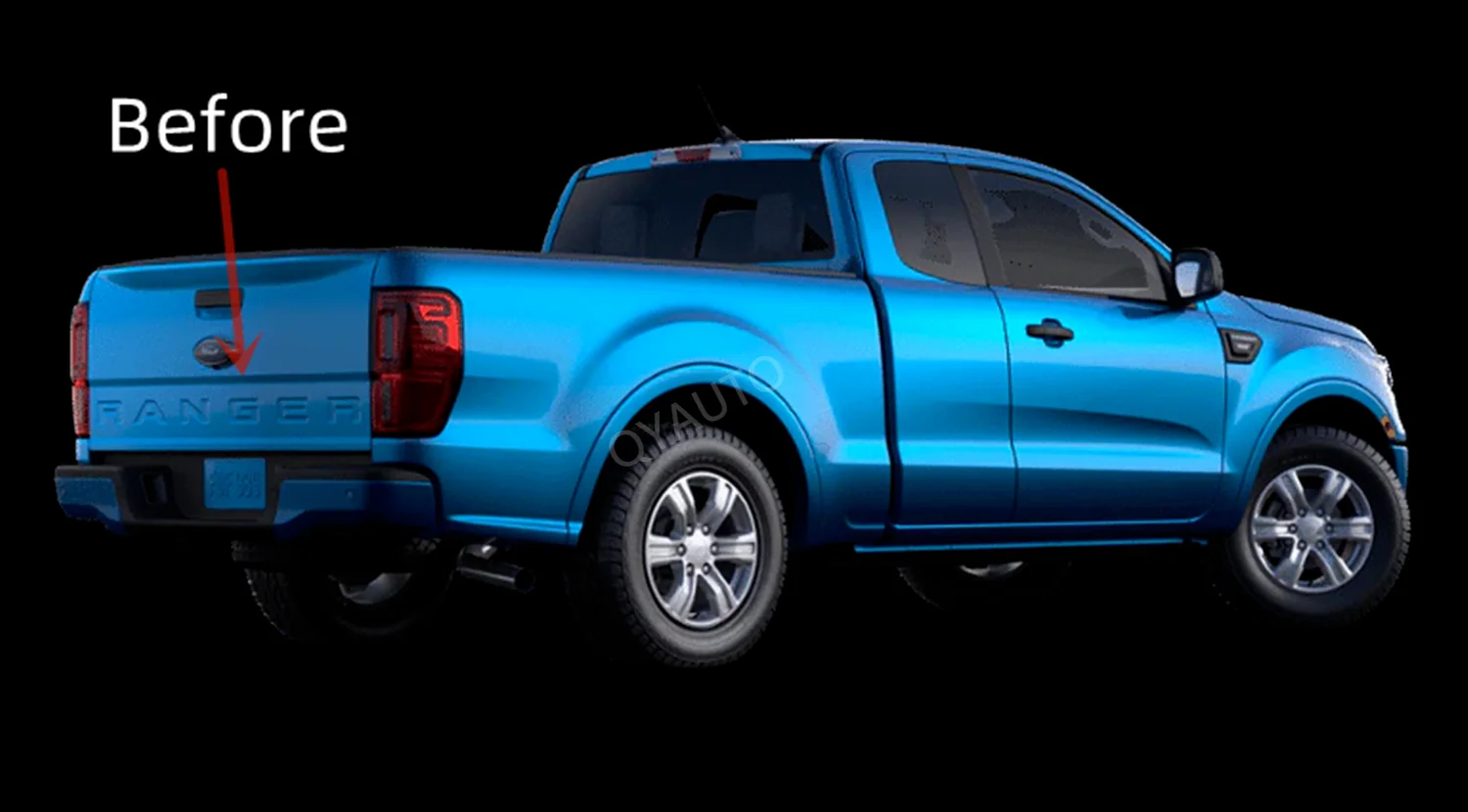 Untuk Ford Ranger T9 2022 2023 2024 model baru Wildtrak Sport XLT XL + XL 3D lambang ukuran asli Model ABS pintu belakang huruf Logo