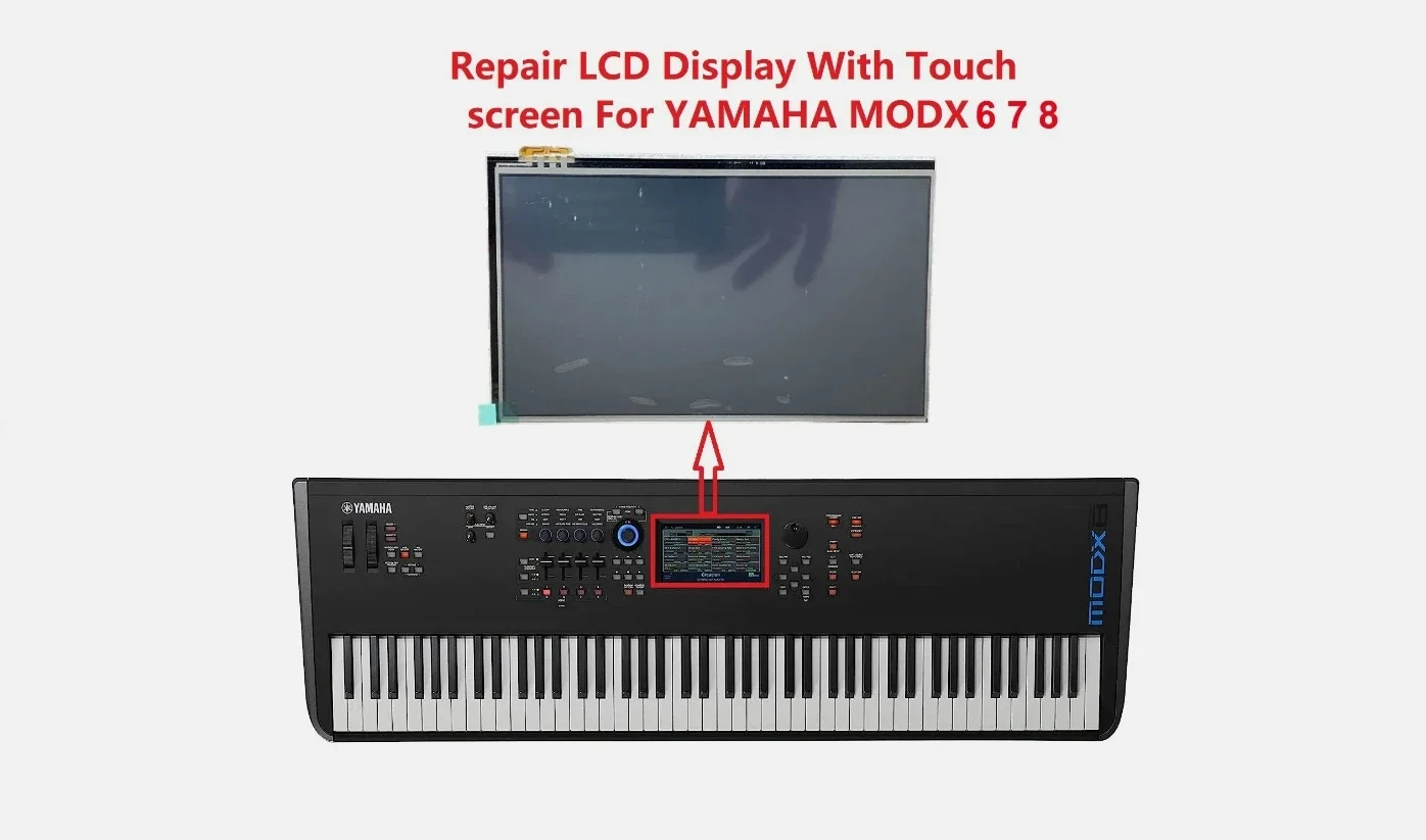 LCD Display With Touch Screen Digitizer For Yamaha MODX MODX6 MODX7 MODX8