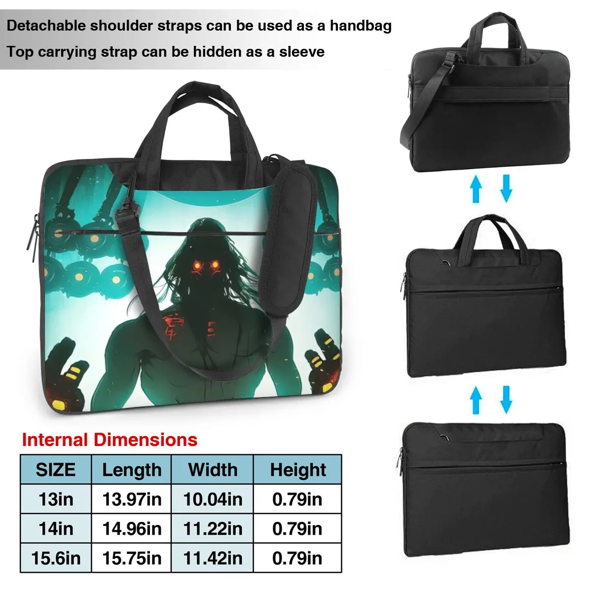 Dragon Fist Sensei Series Zhen Kor، The Heaven-Sundering Thunder Fist Crossbody حقيبة كمبيوتر محمول حقيبة كمبيوتر حقيبة كمبيوتر محمول