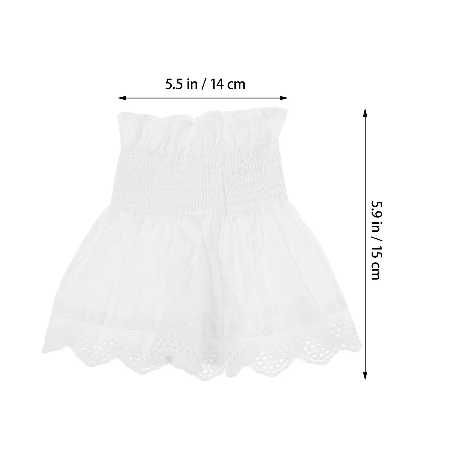 1 False Sleeve Wrist Cuff Cotton Lace Cuff Detachable Sleeve for Women Dresses Blouses Sweaters Wedding Costume