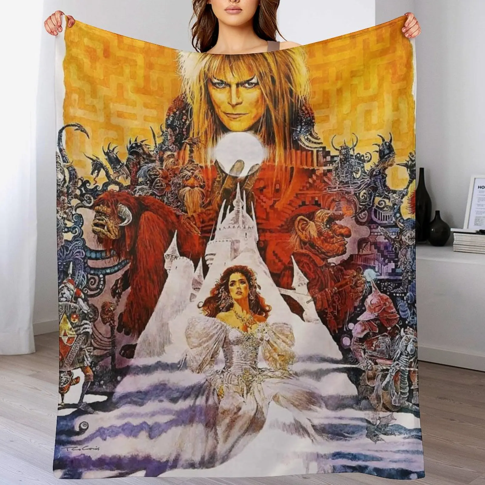 Labyrinth 1980's Movie Throw Blanket Warm Throw Blanket Gift for Anniversary