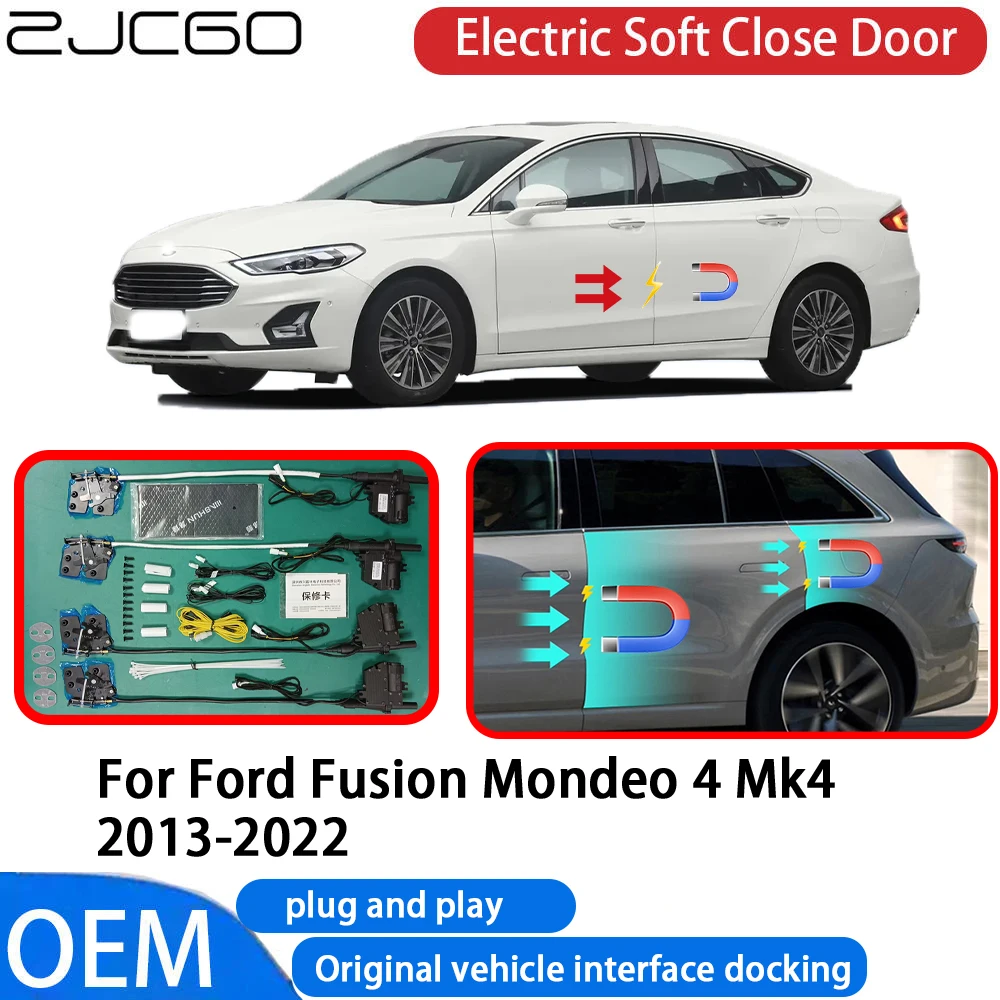 

for Ford Fusion Mondeo 4 Mk4 2013-2022 Car Automatic Electric Soft Close Door Closer System OEM Plug and Play Comfort Closing