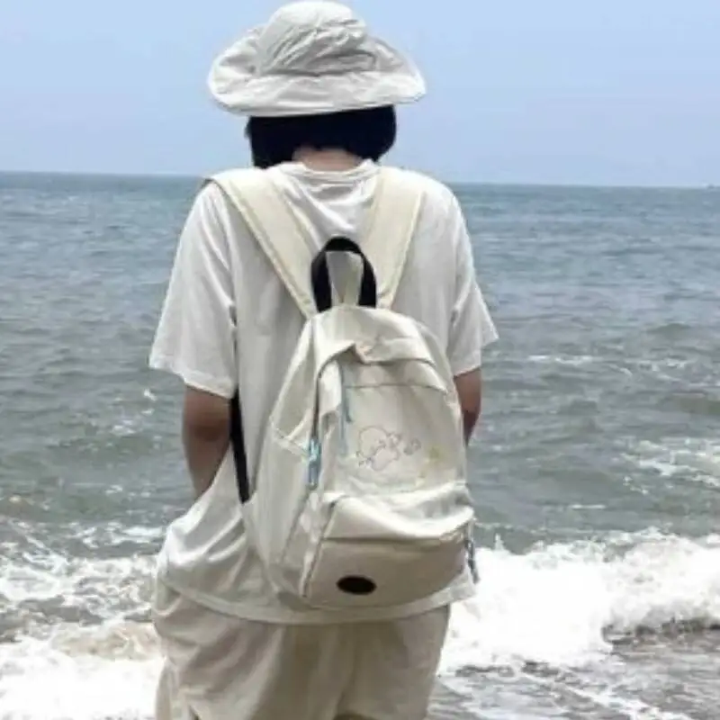 Cartoon Kawaii Cute Embroidery Japanese Backpacks Casual Fashion Ins Women Travel Rucksacks Sweet Y2k Preppy Students Schoolbags