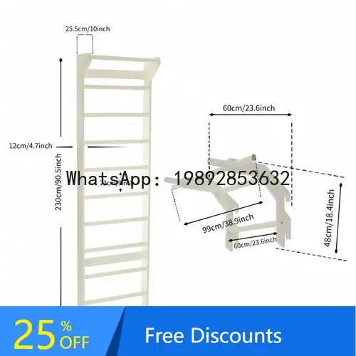 

XL Home Ribbed Wood Rack Indoor Multi-Functional Training Horizontal Bar Double Bar Pull-Up Rack