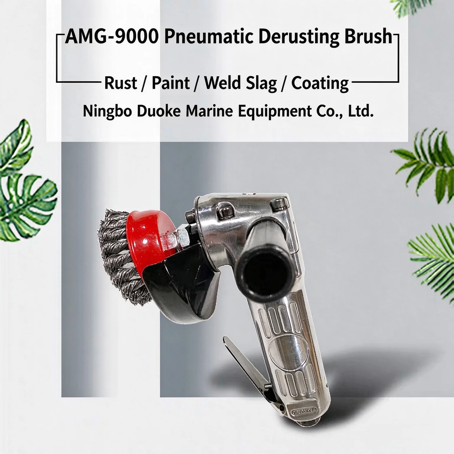 Pneumatic Wire Brush 100mm Cup Brush 10000 RPM -9000 Rust-Removing Brush Heavy-Duty Anti-Rust Tool