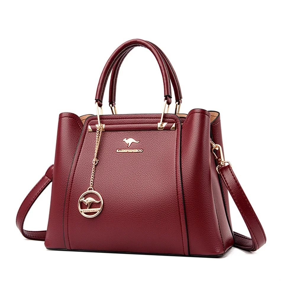 VANDERWAH 3-Layer Shoulder Bag Leather 4