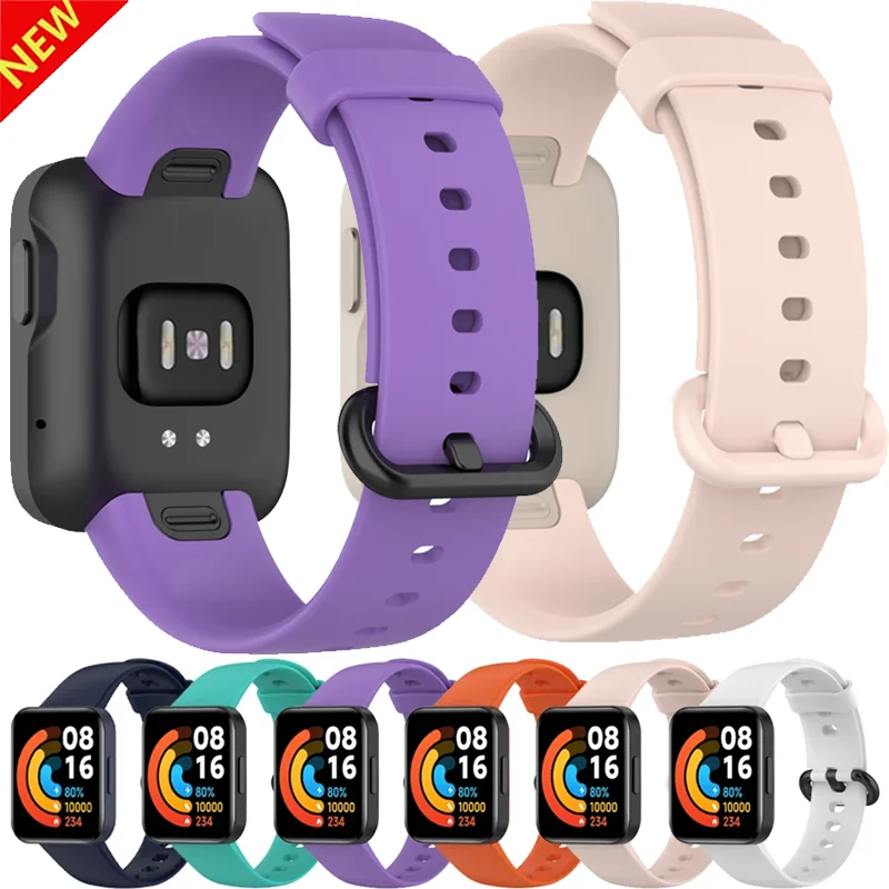 Offizielles Silikonarmband für Redmi Watch 2/1 Lite/Horloge 2 Sports, langlebiges Armband, Xiaomi Mi Watch Lite 2/Poco Watch-Zubehör