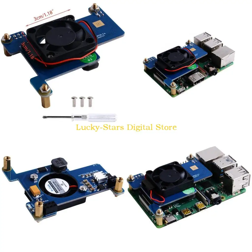 

T3EE Module Power over Ethernet Expansion Board with Fan for 4B/3B+