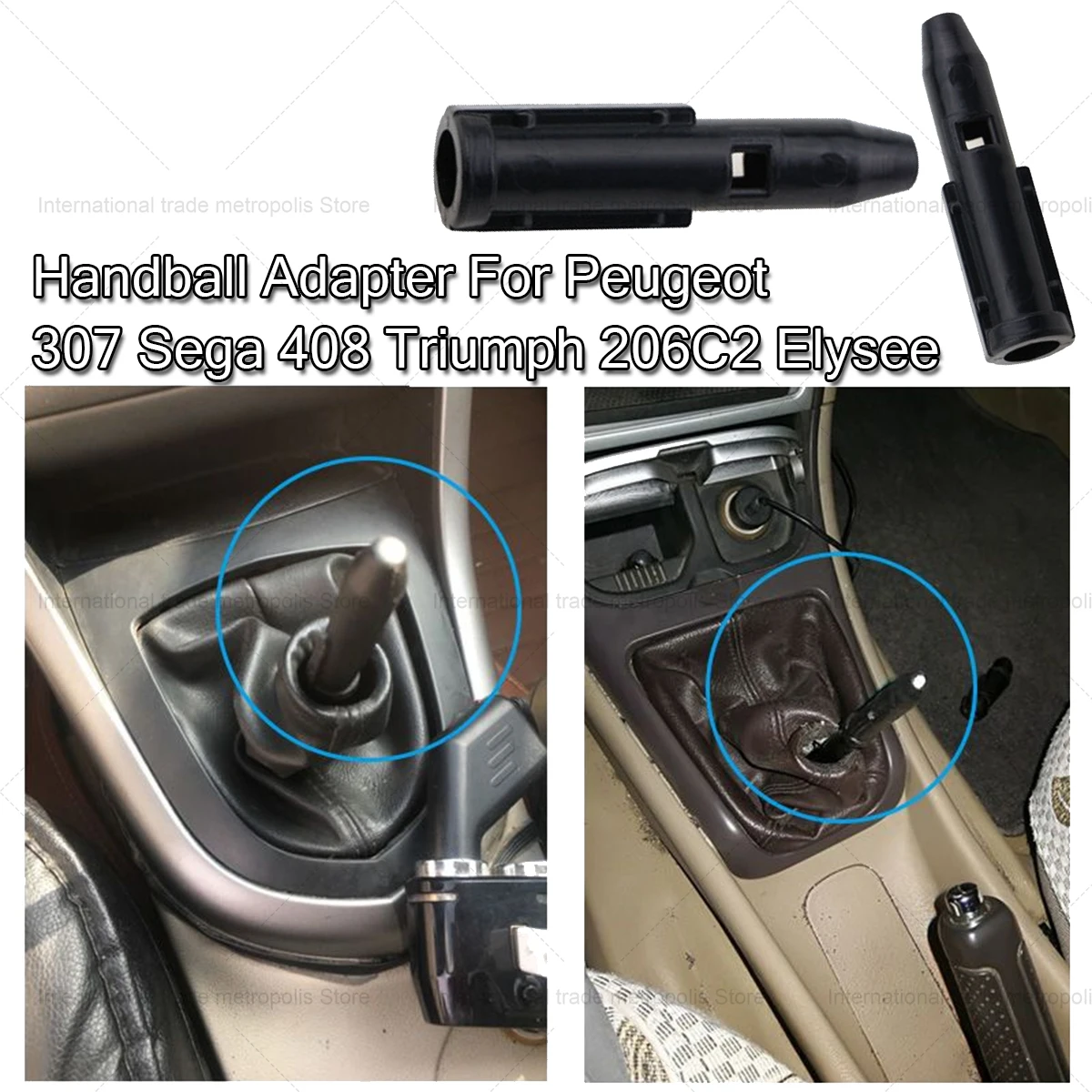 Handball adapter internal gear lever illumination for Peugeot 307 308 206 207 605 Partner /Citroen/C-4/Elysee C2