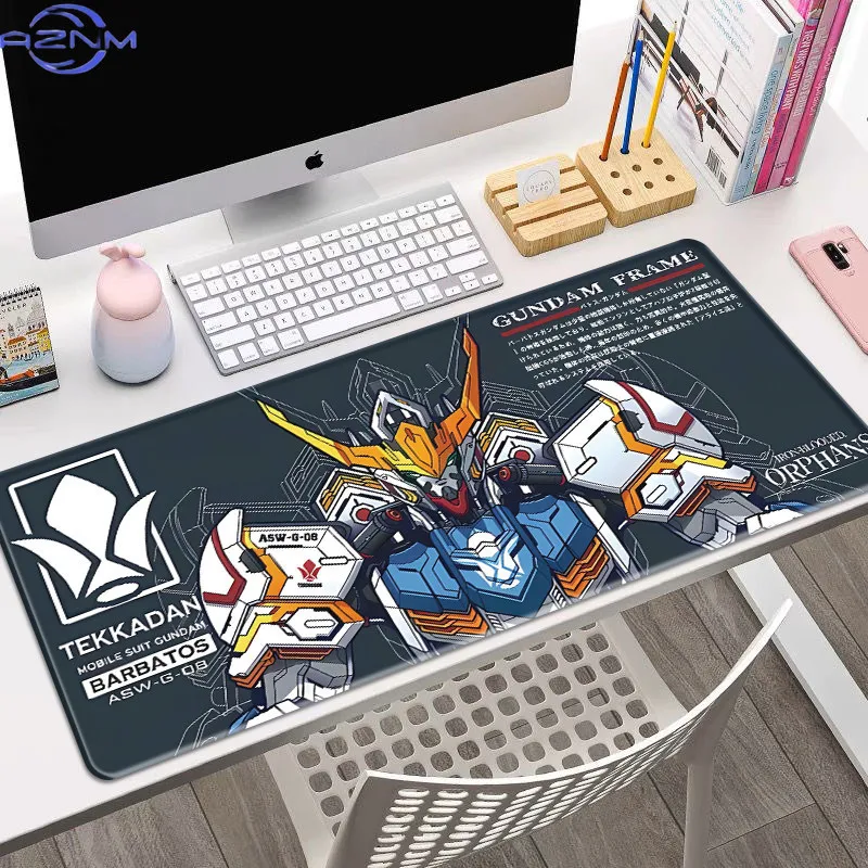 New Cartoon Anime Gundam Leather Mouse Pad Extra Large Anime Game Anti-Slip Mouse Pad Office Dormitory Computer Pad HD Desk Mat