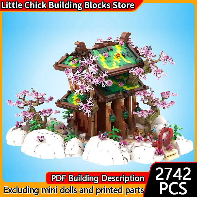 

Street View Model MOC Building Bricks Skyward Temple Architecture Modular Technology Children Holiday Gifts Assemble Toys Suit