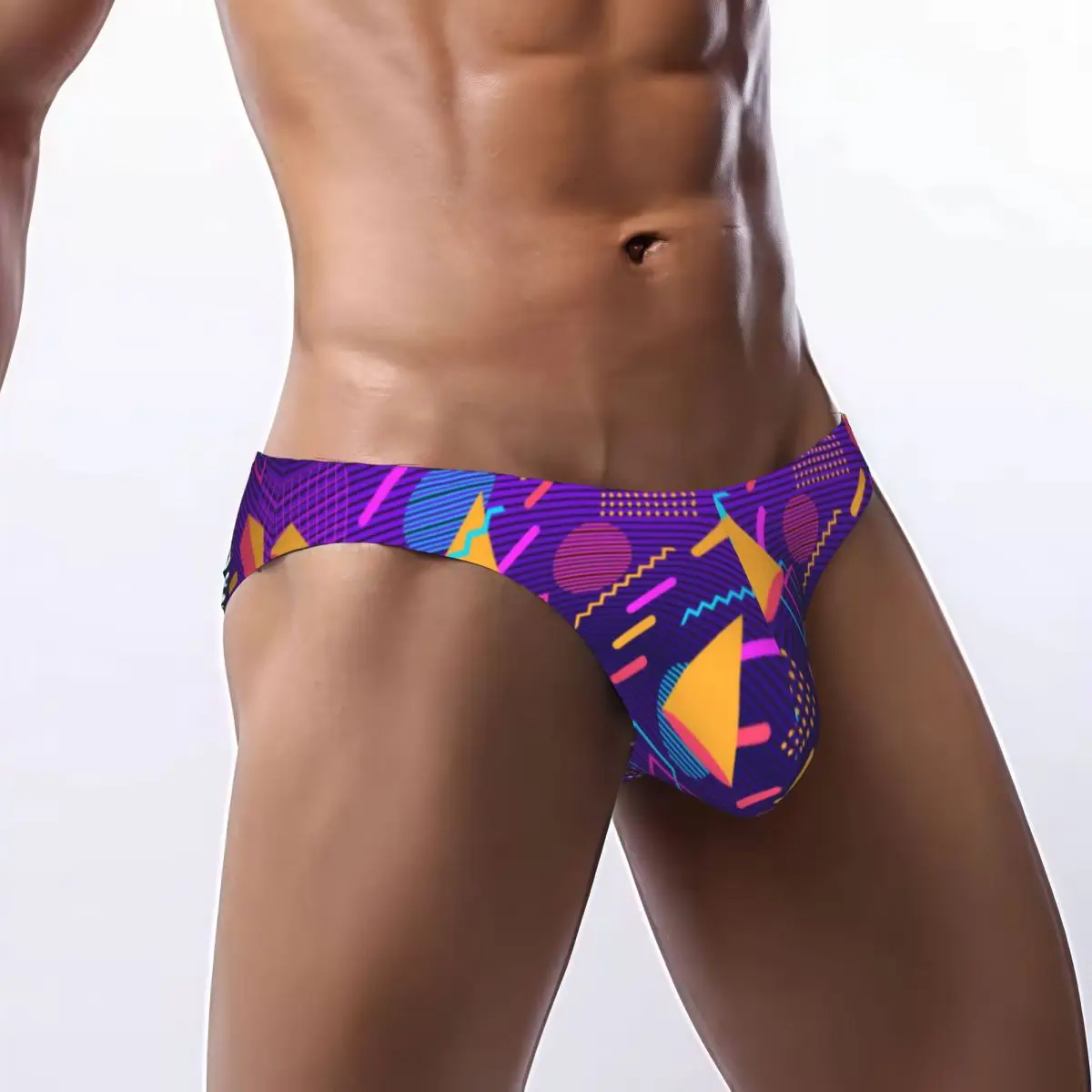 Men's Panties Man Briefs Memphis 80s Retro Sexy Underwear Male Bikini Underpants