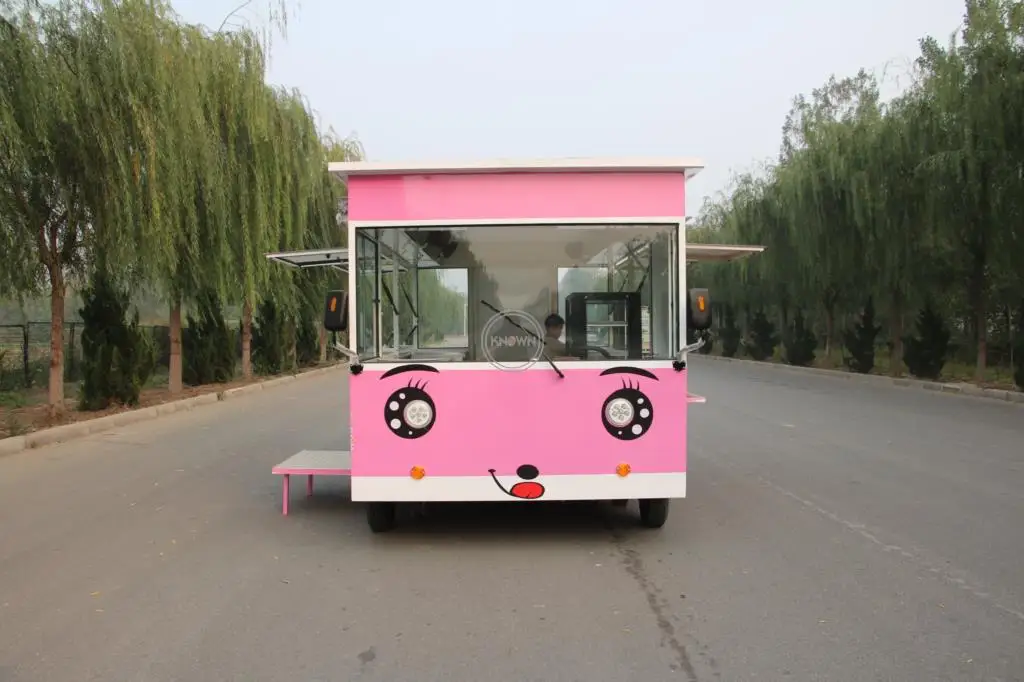 New American Standard Fast Food Truck Square Top Mobile Multifunctional Vegetables and Fruits Vending Cart