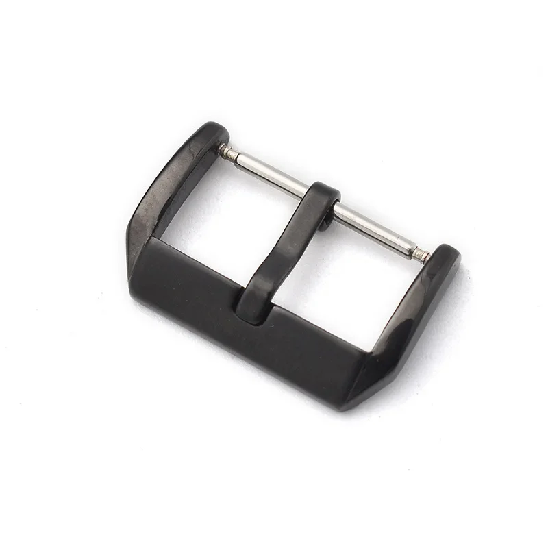 Watch Band Metal Buckle 10 14 16 18 20 22 24mm Strap Solid Square Button Silver Black Gold Stainless Steel Matte Polished Clasp