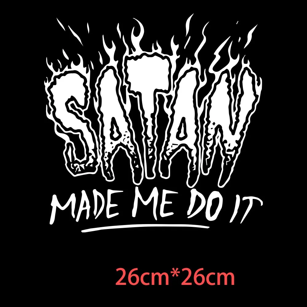 SATAN Personality Patch Heat Transfer Stickers Patches for Clothing Iron on Transfer Diy T-shirts Parches Bordados Para La Ropa