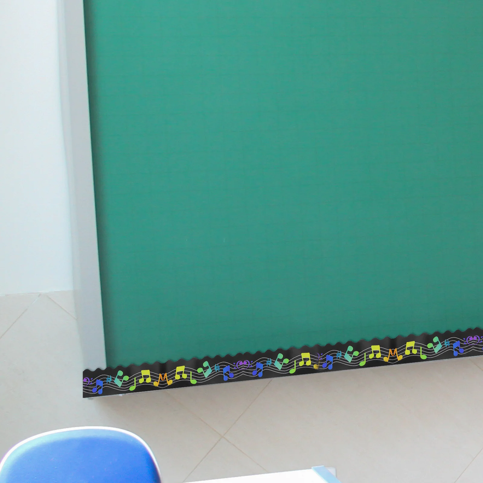 

1 Border Stickers Easy Apply Classroom Blackboard Bulletin Board Decorations Music Decal Stickers for School Office