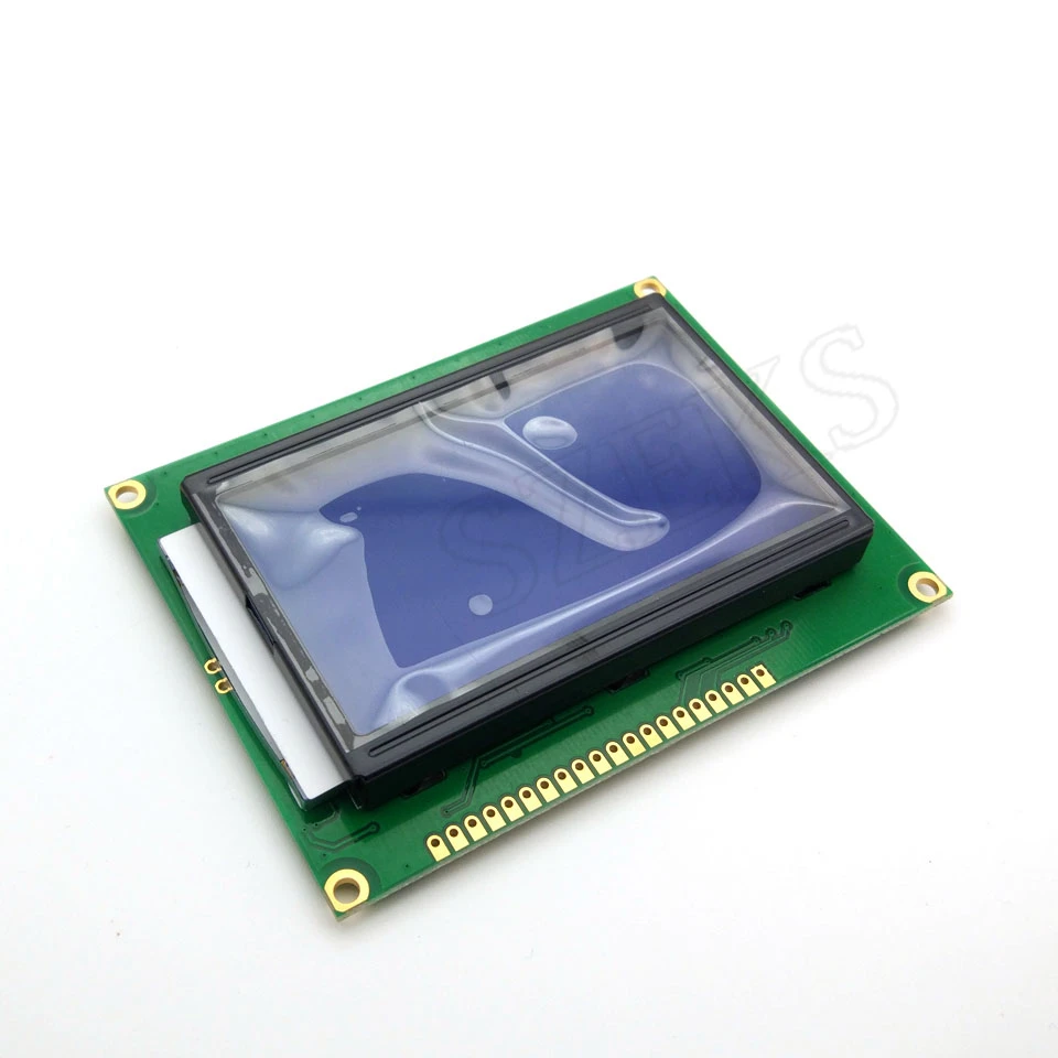 12864 LCD Display Module 5V LCD LED Display Board Yellow Green Blue Screen with Backlight ST7920 Parallel Port 128*64 128X64